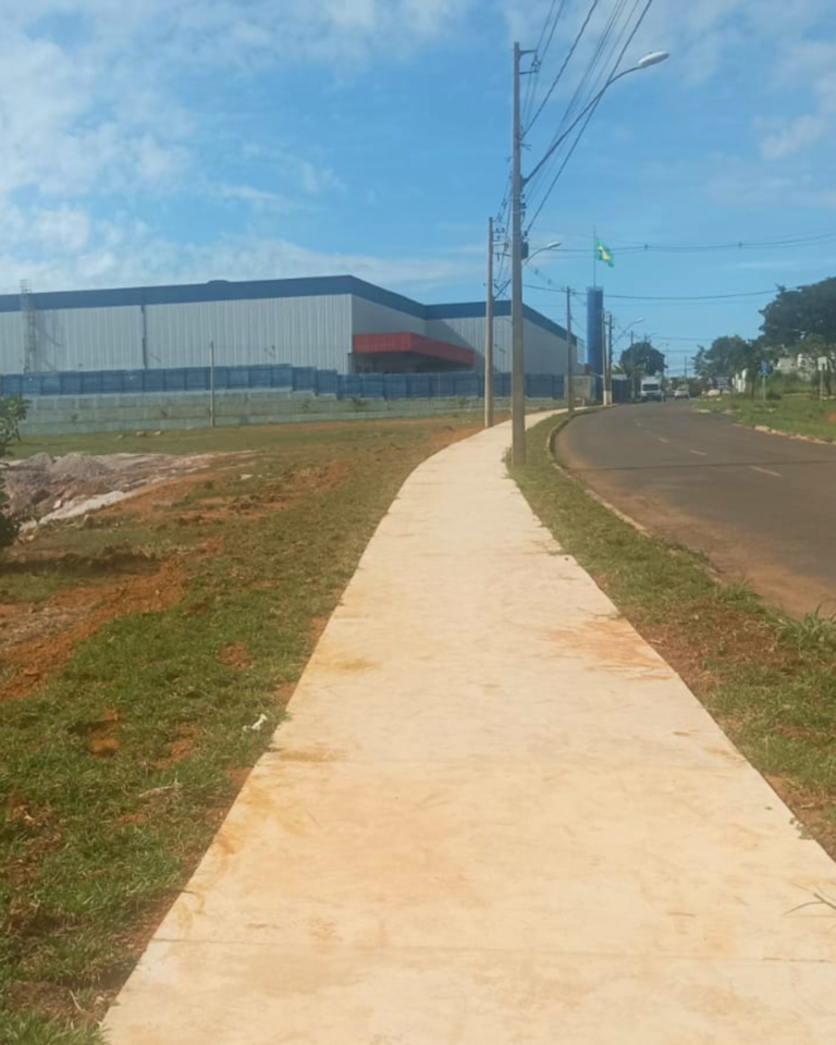 Construção das calçadas